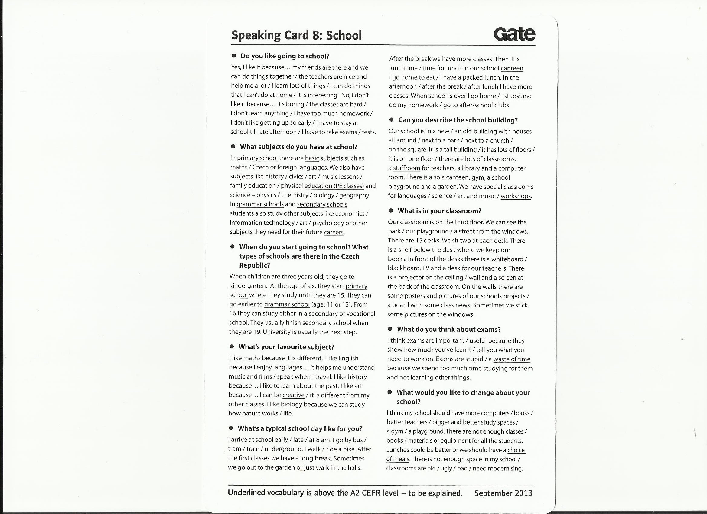 MATURITA CARDS Gažová