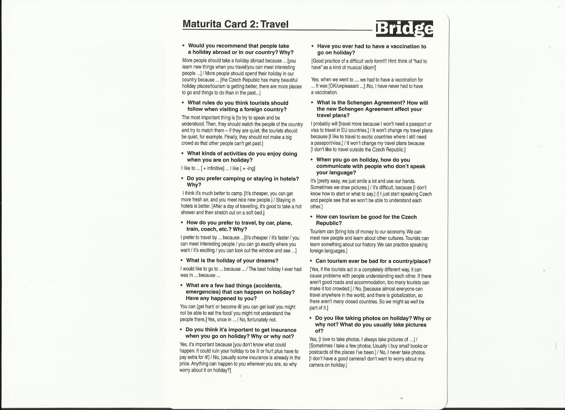 MATURITA CARDS Gažová