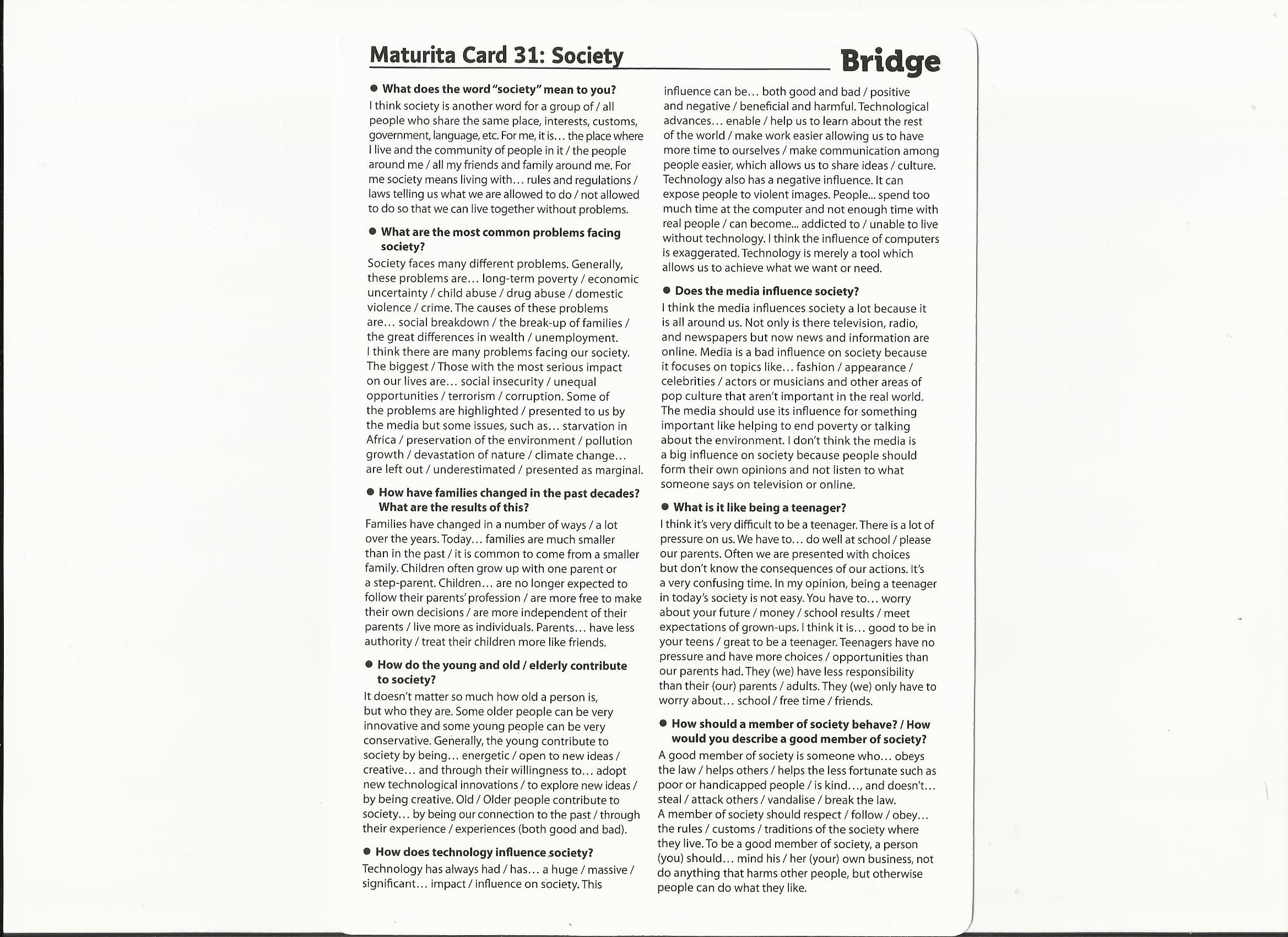 MATURITA CARDS Gažová